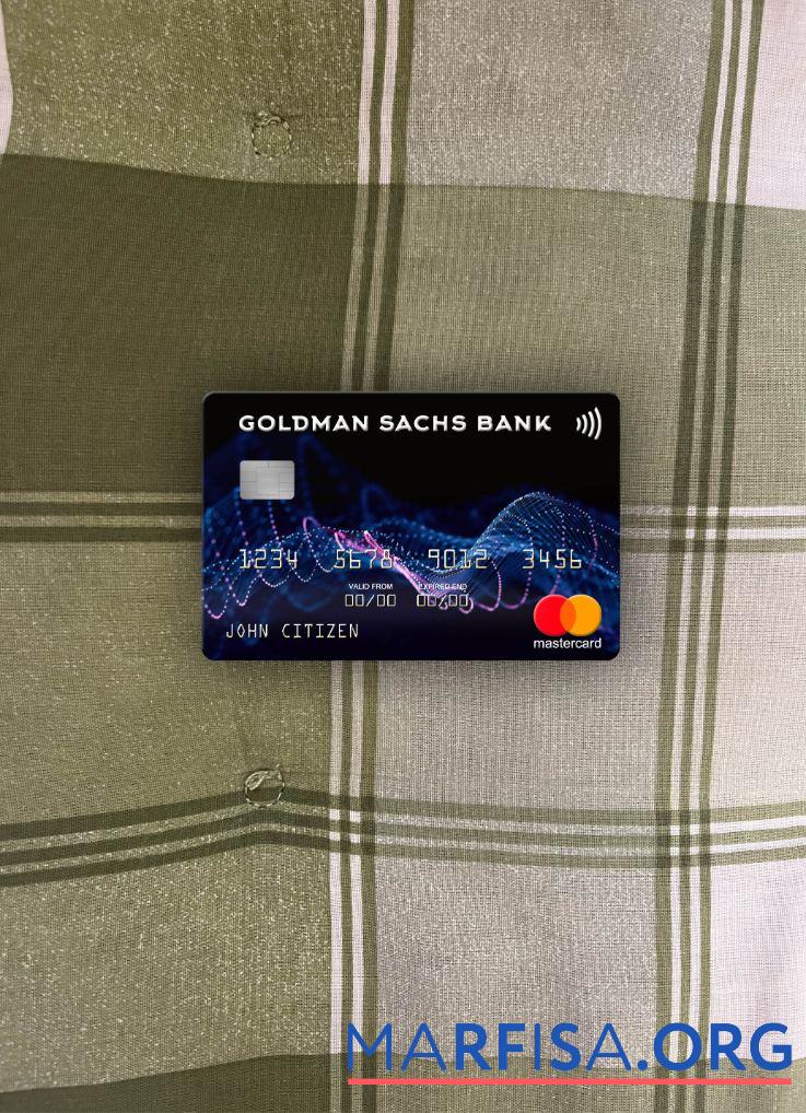 Blank USA Goldman Sachs Bank mastercard photolook front sample